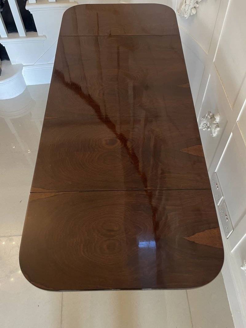 Fine Quality Small Antique Regency Brass Inlaid Rosewood Freestanding Sofa/Side Table - Image 7